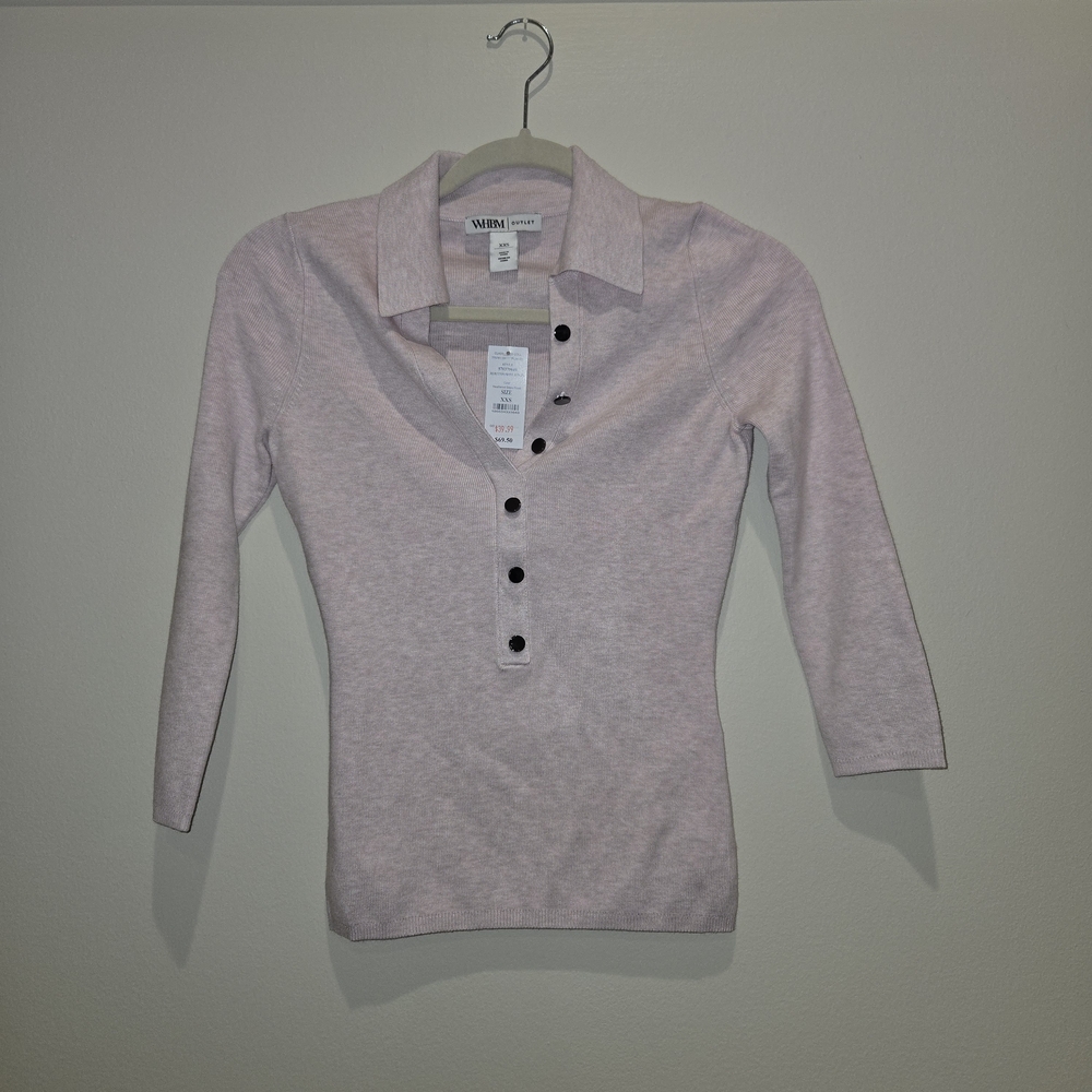 White House Black Market Light Pink Blouse